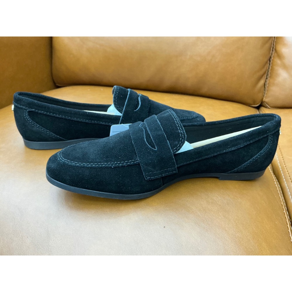Liz Claiborne LC Inca Loafers Womens 7 Black New Suede Memory Foam Penny Flats - Picture 7 of 10
